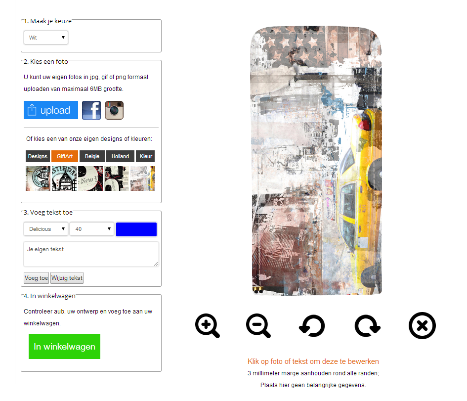 Samsung Galaxy S5 flipcase hoesje ontwerpen