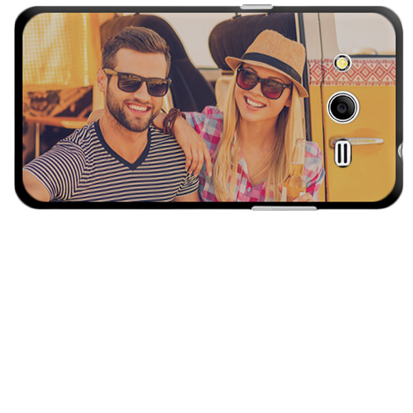Samsung Galaxy Core 2 Hardcase hoesje met foto zwart Wit of Transparant
