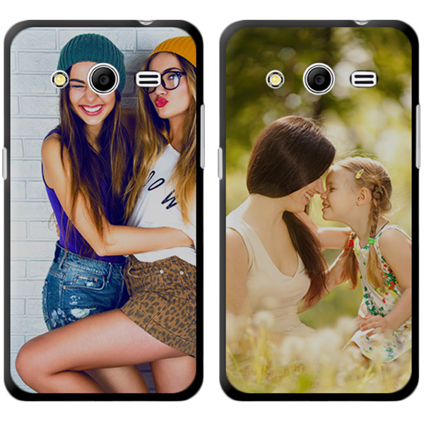 Samsung galaxy Core 2 hoesje met foto galaxy Core 2 hardcase hoesje maken zwart, wit, transparant