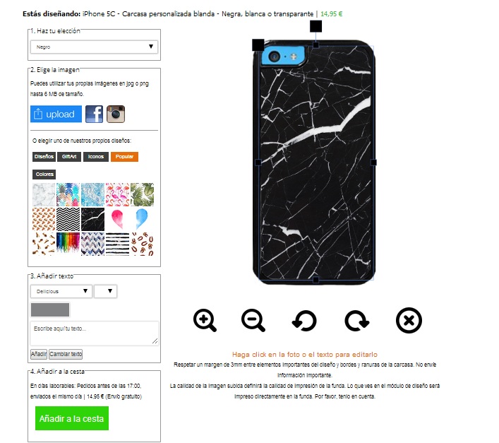 iPhone 5C softcase maken