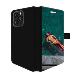 iPhone 15 Pro Max - Coque Portefeuille Personnalisée (Sur L'avant)