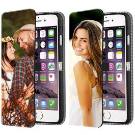 iPhone 6 PLUS & 6S PLUS - Coque Portefeuille Personnalisée (Sur L'avant)