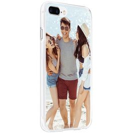 iPhone 8 PLUS - Coque rigide Coque personnalisée - Noir, Blanc ou Transparent