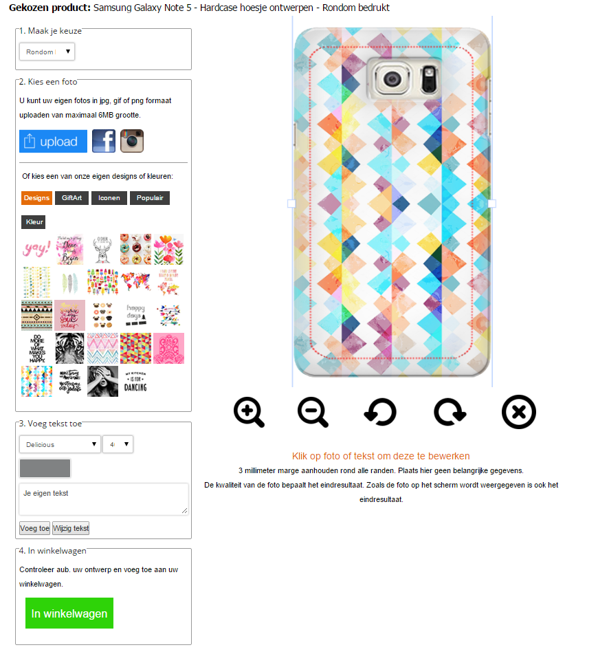 Note 5 hoesje met eigen design Note 5 hoesje met foto