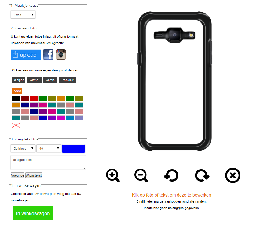 Galaxy J1 hoesje ontwerpen Galaxy J1 hoesje maken
