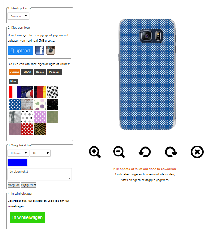 Galaxy S6 Edge Plus hoesje maken