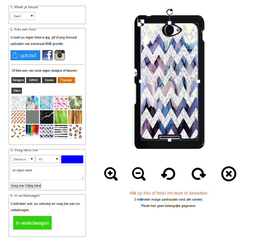 Xperia E4 hoesje maken wit