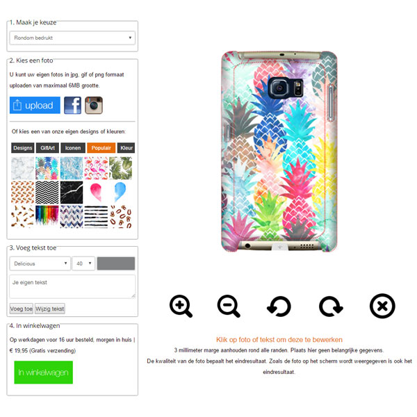 Samsung Galaxy S6 Edge PLUS Hardcase hoesje maken