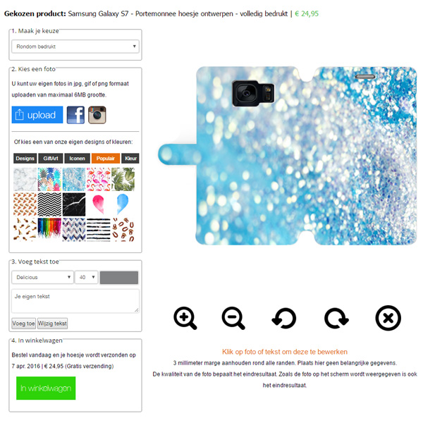Galaxy S7 Edge hoesje maken