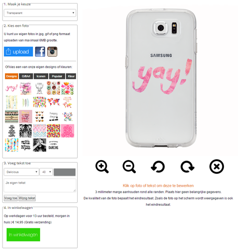 Galaxy S7 hoesje maken