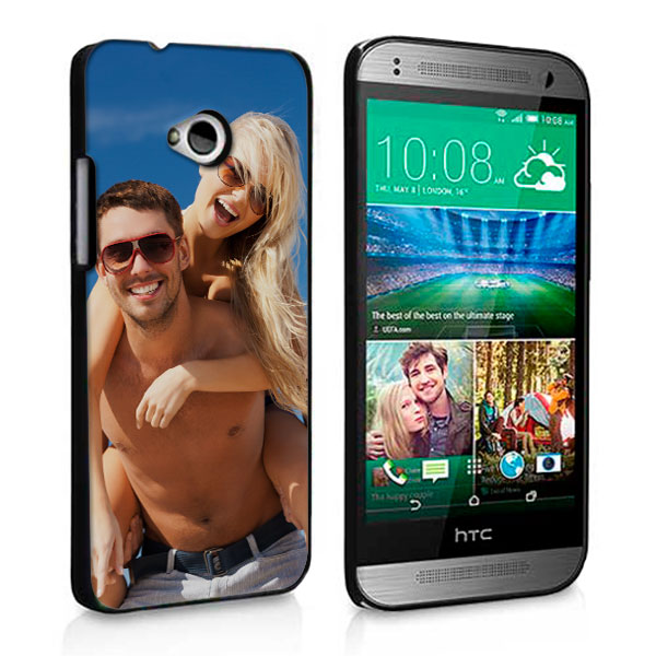 HTC One Mini 2 hardcase hoesje ontwerpen zwart HTC One Mini 2 hoesje met foto