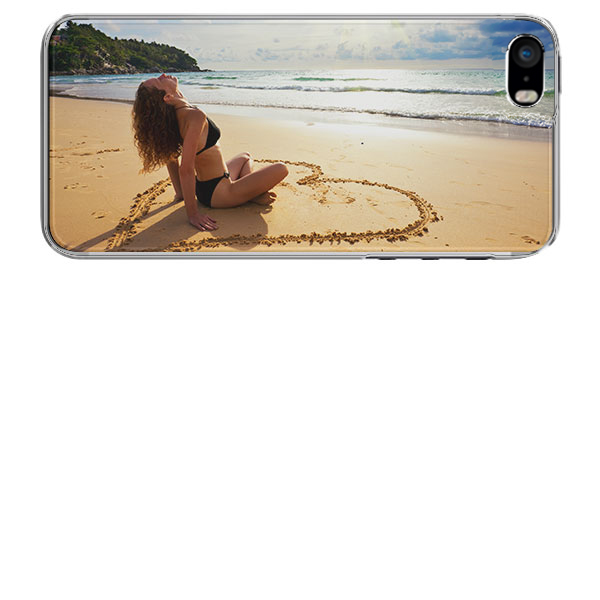 iPhone SE softcase gsm hoesje maken zwart