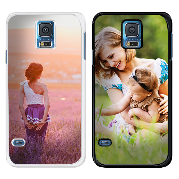 Samsung Galaxy S5 hoesje ontwerpen galaxy S5 softcase met foto zwart, wit, transparant